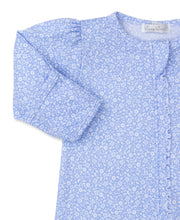 Load image into Gallery viewer, Fall Flower Patch Footie With Zipper - Blue
