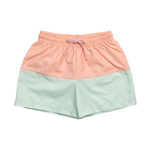 Peach And Seafoam Funny Hearts Trunks