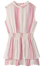 Load image into Gallery viewer, Ribbon Stripe Smocked Waist Dress
