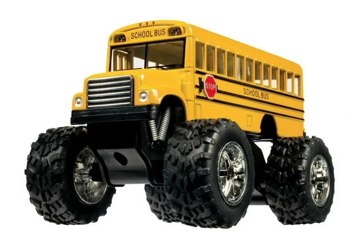 Monster School Bus Pull Back Car