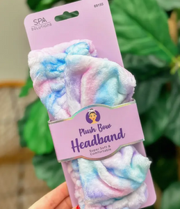 Plush Bow Spa Headband