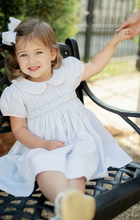 Load image into Gallery viewer, Woodford Blue Windowpane Kelli Dress
