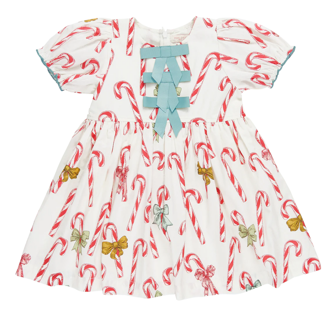 Girls Hermione Dress - Candy Cane Lane