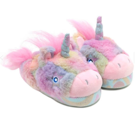 Lara Rainbow Unicorn Light Up Slippers