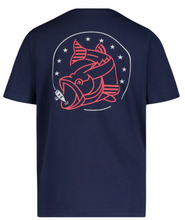Load image into Gallery viewer, Americana Bass Tee Shirt - Navy
