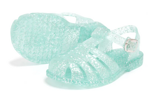 Uncle Rico Green Glitter Jelly Sandals