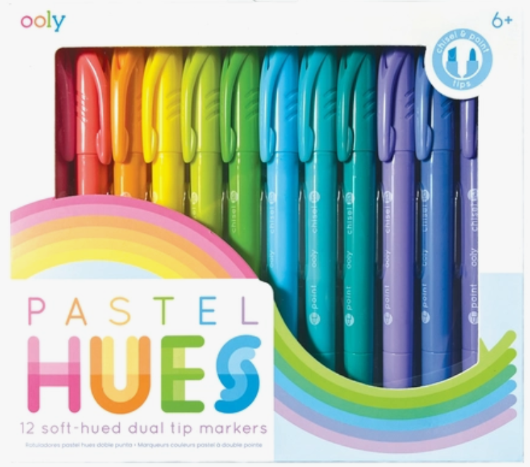 Pastel Hues Markers - Set of 12