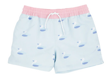 Load image into Gallery viewer, Tortola Swim Trunks - Merrimack Quack Quacks With Pier Party Pink
