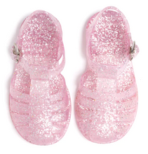 Load image into Gallery viewer, Tulsa Pink Glitter Jelly Sandals
