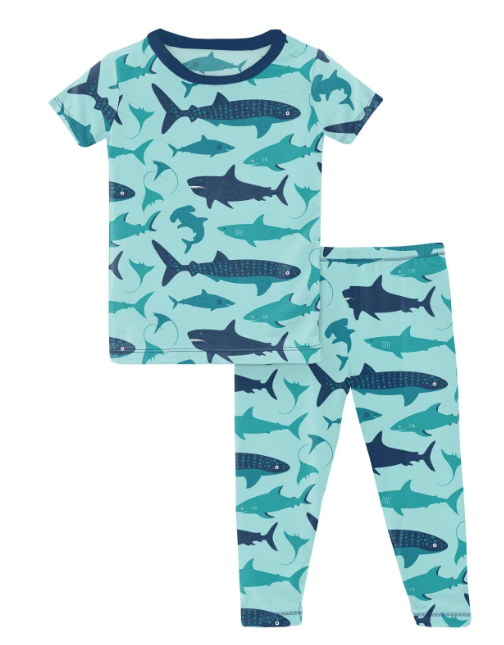Summer Sky Shark Week Short Sleeve Pajama Set