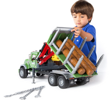 Load image into Gallery viewer, MACK Granite Timber Truck With Crane And Logs
