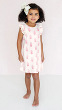 Load image into Gallery viewer, Ruehling Ruffle Dress - Happy Harbour Island Handblock Floral
