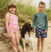 Load image into Gallery viewer, Girls Liv Suit - Pink Dogs
