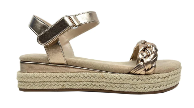 Miss April Wedge Sandal - Light Bronze