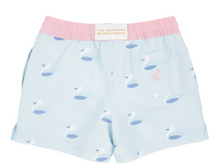 Load image into Gallery viewer, Tortola Swim Trunks - Merrimack Quack Quacks With Pier Party Pink
