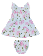 Load image into Gallery viewer, Hydrangeas Picot Trim Edged Dress &amp; Bloomer
