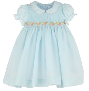 light blue smock dress Strasburg Children Smocked Bishop Dress