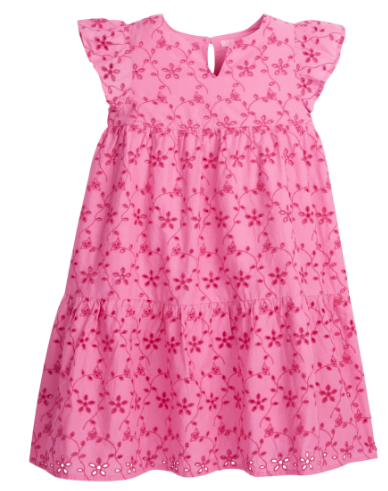 Positano Pink Eyelet Dress