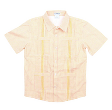 Load image into Gallery viewer, Pink And Citrus Check Guayabera

