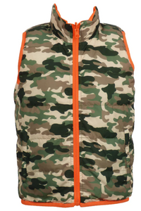 Delta Valley Vest - Reversible Hunter Orange / Woodland Camo