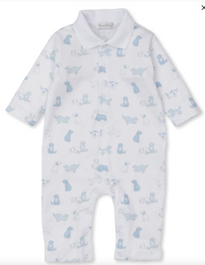 Puppy Fun Playsuit Light Blue