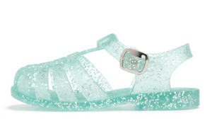 Uncle Rico Green Glitter Jelly Sandals