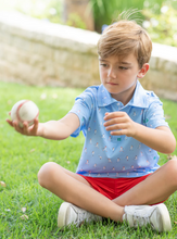 Load image into Gallery viewer, Batter Up Short Sleeve Polo Shirt
