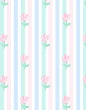Load image into Gallery viewer, Blake Floral Pastel Stripe Knit Bubble
