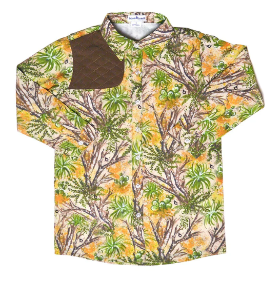 Cactus Camo And Brown Long Sleeve Shirt