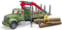 Load image into Gallery viewer, MACK Granite Timber Truck With Crane And Logs
