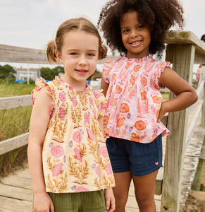 Stevie Top - Purple Gilded Floral