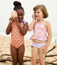 Load image into Gallery viewer, Girls Joy Tankini - Purple Gilded Floral
