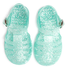 Load image into Gallery viewer, Uncle Rico Green Glitter Jelly Sandals
