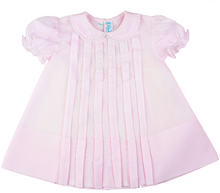 Load image into Gallery viewer, Pink Lace Inlay Pleated Dress
