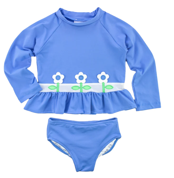 Rash Guard Tankini With Flowers