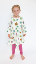 Load image into Gallery viewer, Painted Daisies Raglan Dress And Ribbed Leggings
