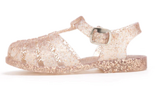 Load image into Gallery viewer, New Rose Gold Glitter Jelly Sandals
