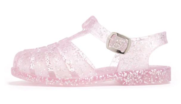Pink glitter online jelly sandals
