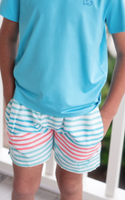 Load image into Gallery viewer, Boogie Board Colorblock Swim Trunk - Scuba Blue Stripe
