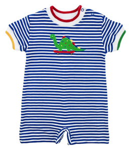 Mini hotsell Boden Baby Stripe Dinosaur Shortalls (12-18m)