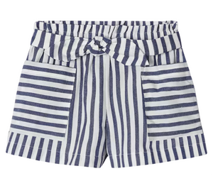 Blue And White Striped Shorts