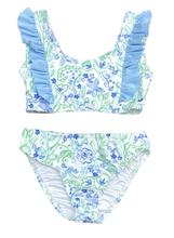 Load image into Gallery viewer, Loren Two Piece Swimsuit - Blue Green Floral
