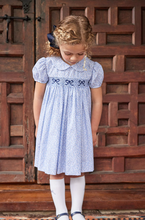 Load image into Gallery viewer, Blue Vinings Smocked Peter Pan Dress
