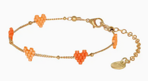 Heartsy Gold Plated Chain Adjustable Bracelet