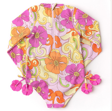 Load image into Gallery viewer, Groovy Blooms Long Sleeve One Piece Swimsuit
