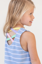 Load image into Gallery viewer, Stripe Knit Dress With Flower Dots
