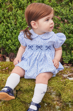 Load image into Gallery viewer, Blue Vinings Smocked Peter Pan Bubble
