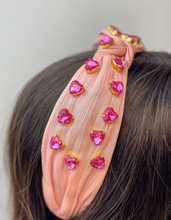Load image into Gallery viewer, All Over Hearts Top Knot Headband
