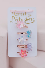 Load image into Gallery viewer, Boutique Shimmer Flower Rings Set

