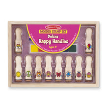 Load image into Gallery viewer, Wooden Stamp Set - Deluxe Happy Handles
